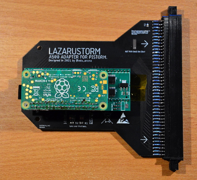 All three boards plugged together creating a three layer board sandwich.