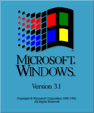 Image showing the Windows 3.1 logo that was shown during the startup of Windows