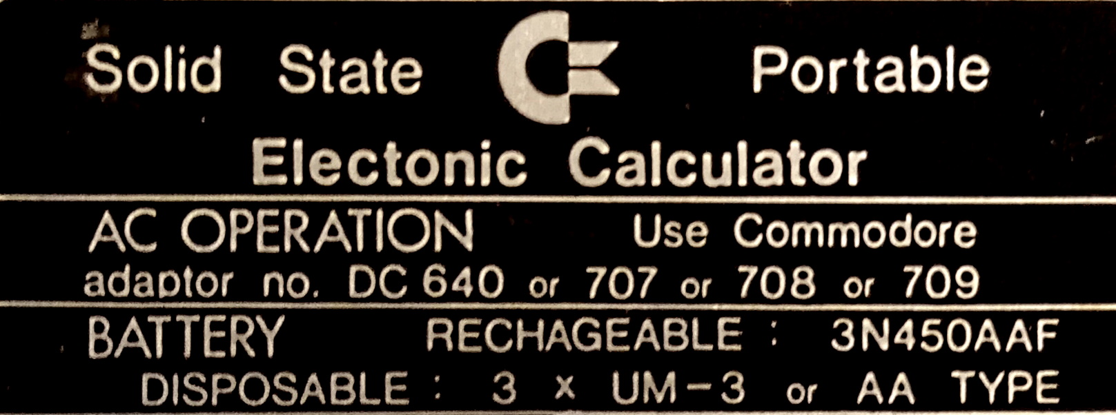 In short: Commodore calculators