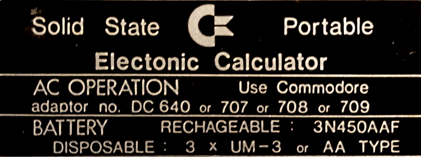 In short: Commodore calculators