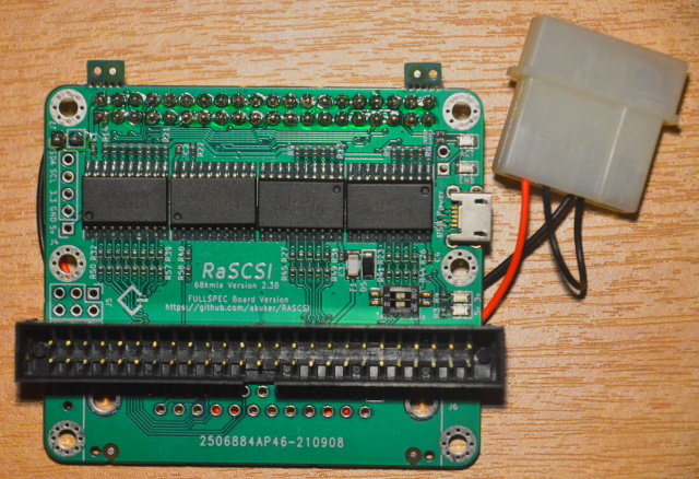 The RaSCSI board contains four level convertor chips and a 50 pin internal SCSI  header